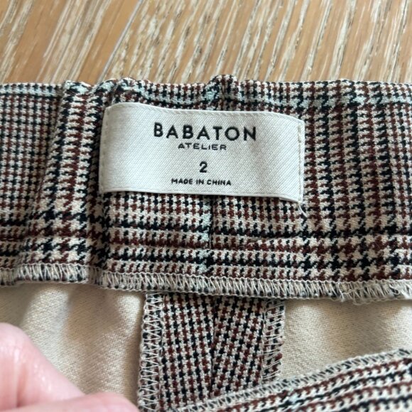 Babaton Aritzia Houndstooth Conan Ankle Cropped Pants Tailored Fit (Size 2) - Picture 5 of 5
